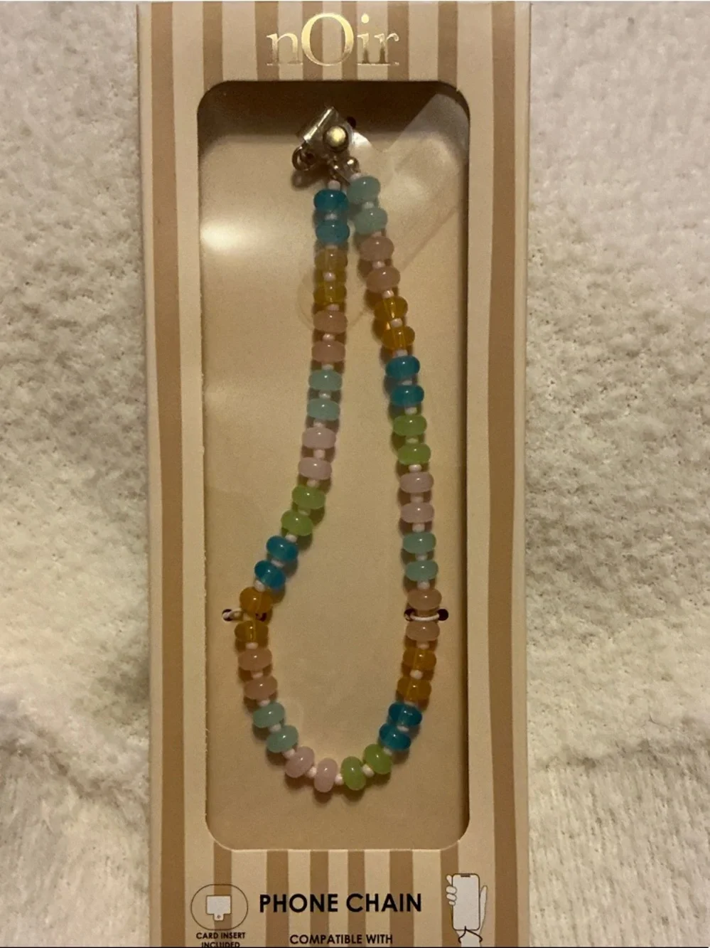 Noir Beaded Multicolor Phone Chain - Neutral Brand